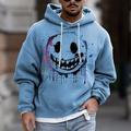 Herren Hoodie Sweatshirt Kapuze Rosa Blau Minzgrün Orange Grün Mit Kapuze Karikatur Grafik-Drucke Bedruckt Täglich Sport 3D-Druck Strassenmode Designer Basic Frühling Herbst Bekleidung