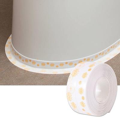 1 Rolle wasserdichter, schimmelresistenter WC-Dichtungsstreifen, selbstklebendes Dichtungsband für das Badezimmer, wasserfestes Klebeband für das Badezimmer gegen Feuchtigkeit und Schimmel, schöne Image