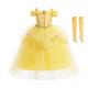 Die Schöne und das Biest Prinzessin Ziemlich Kleid Blumenmädchen Kleid Mädchen Film Cosplay Prinzessin Cosplay-Kostüm Süß Gelb Weihnachten Halloween Kindertag Hochzeit kleid hochzeitsgast Kleid