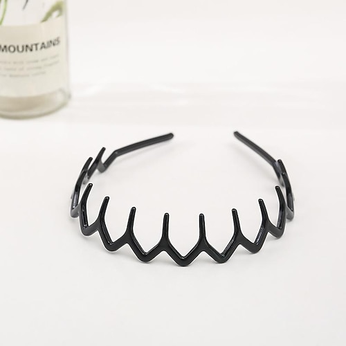1 Stück Zick-Zack-Stirnbänder für Damen, Mädchen, Teenager, Kunststoff-Haarbänder mit Zähnen, rutschfeste Haarkamm-Kopfbänder, Haar-Accessoires