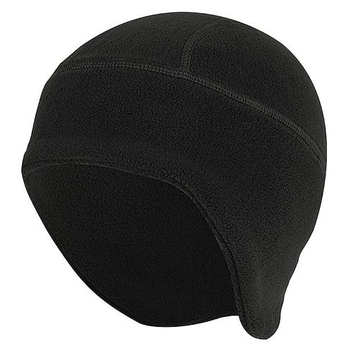 Ohrenklappenmütze Beanie Mütze Strickmütze Saphir Weinrot Einfarbig Thermowarm Fleece-Futter Winddicht Bequem Image
