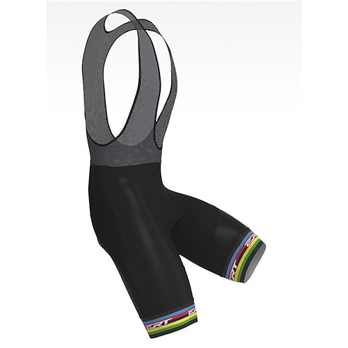 Herren Grafik Fahrradträgerhose Radhose Unterlage Fahhrad Trägerhose MTB-Shorts Rennpassform Sport 3D-Polster Radfahren Rutschfest Elastisch Dunkelrosa Weiß Bekleidung Fahrradbekleidung