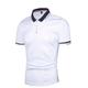 Herren Golfhemd Polo Outdoor Täglich Polo-Kragen Gerippter Polokragen Kurzarm Brautkleider schlicht Feste Farbe Knopf vorne Sommer Frühling Herbst Regular Fit Schwarz Weiß Rote Marineblau Blau