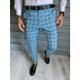 Herren Hose Hosen Chinesisch Chino Chino Hosen Bleistifthosen Karierte Anzughose Plaid Kariert Anti-Falten Geschäft Büroparty Klassisch Smart Casual 1 3