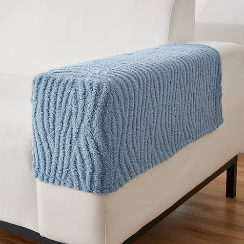 Stretch-Armlehnenbezüge für Stühle und Sofas, Couch-Armlehnenbezüge für Sofas, Spandex-Jacquard-Armlehnenbezüge, rutschfester Möbelschutz, waschbare Sesselüberzüge für Liegesessel, 2er-Set, Salbeigrün Image