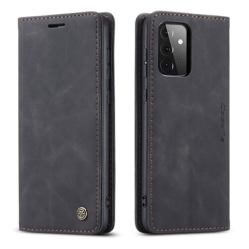 Handy Hülle Handyhüllen Für Samsung Galaxy S23 S22 S21 FE S21 Ultra Plus A14 A34 A54 A12 A32 Brieftaschenhülle Mit Ständer Flip Geldbörse Einfarbig TPU PU-Leder