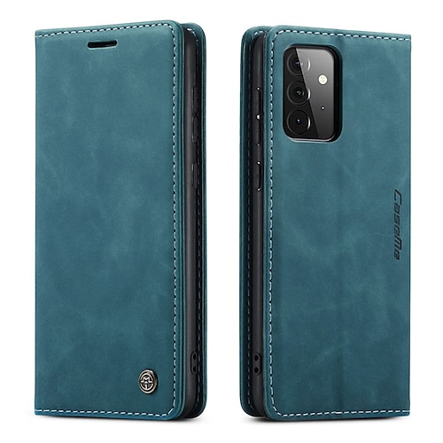 Handy Hülle Handyhüllen Für Samsung Galaxy S23 S22 S21 FE S21 Ultra Plus A14 A34 A54 A12 A32 Brieftaschenhülle Mit Ständer Flip Geldbörse Einfarbig TPU PU-Leder Image