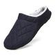 Herren Hauspantoffel voll mit Fell gefüttert wasserdicht rutschfest Winter Outdoor Slipper Hausschuhe Grau