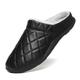 Herren Hauspantoffel voll mit Fell gefüttert wasserdicht rutschfest Winter Outdoor Slipper Hausschuhe Grau