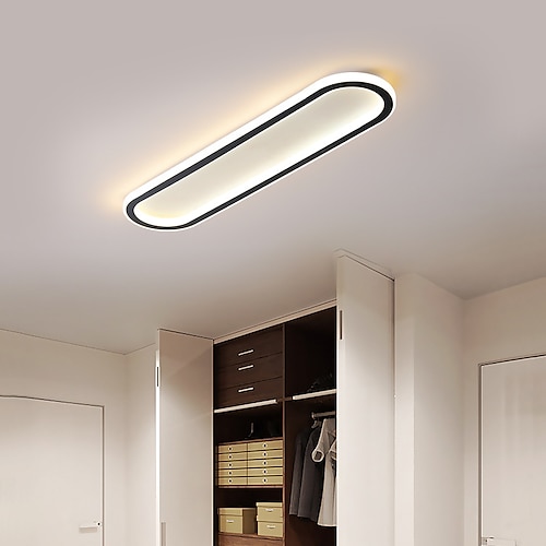 Moderne LED-Deckenleuchte, 15,6–39 Zoll, eingebettete Deckenleuchte, 16–42 Watt, Metall-Pendelleuchte, geeignet für Wohnzimmer, Schlafzimmer, Esszimmer, Büro, Flur, AC 110 V, AC 220 V Image