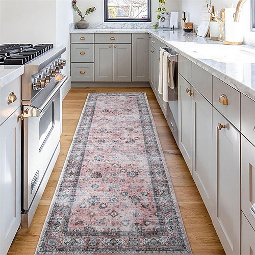 Mandala-Bohemien-Küchenmatte, Läufer, rutschfester, ölbeständiger Teppich, Innen- und Außenmatte, Schlafzimmer-Dekoration, Badezimmermatte, Eingangsteppich, Fußmatte Image
