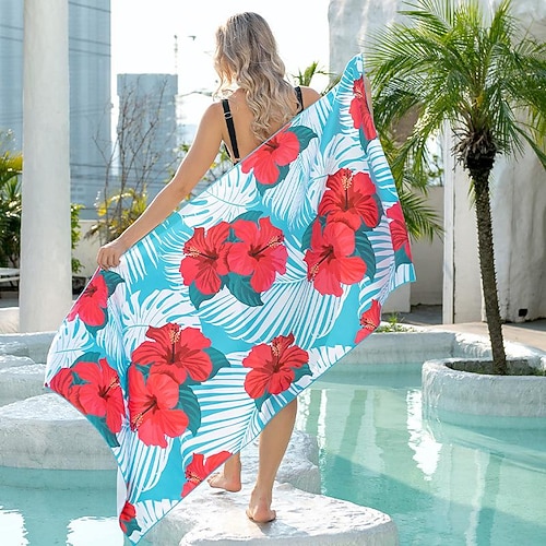 Strandtuch aus Mikrofaser, sandfrei, schnell trocknend, super saugfähig, große Handtücher, Decke für Reisen, Pool, Schwimmen, Camping, Yoga, Mädchen, Frauen, Männer, Erwachsene Image