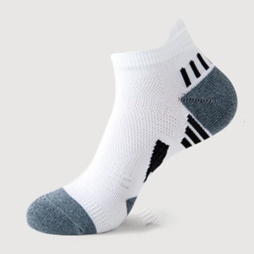 2 Paar Herren-Laufsocken, niedrig geschnittene Socken, weiße Farbe, lässig, täglich, einfach, mittelgroß, vier Jahreszeiten, stilvoll, traditionell, klassisch Image