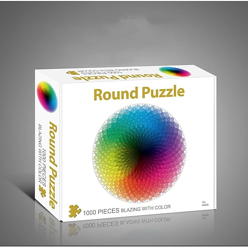 Kreative 1000 Teile flaches weißes Kartenpapier verdicktes Puzzle kreisförmiges Mondliebe-Meer-Puzzlespielzeug für Erwachsene Image