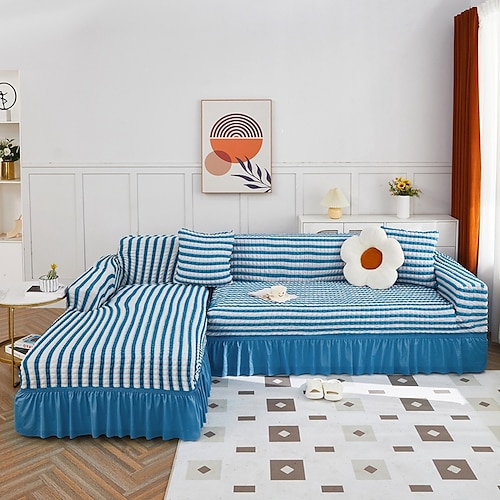 Stretch-Sofabezug, Schonbezug, Jacquard, elastisch, Sofagarnitur, Sessel, Zweisitzer, 4- oder 4- oder 3-Sitzer, Burgunderrot, L-Form, Weiß, Grau, Schwarz, einfarbig, weich, strapazierfähig, waschbar Image