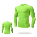 Herren Fitnessstudio-Shirt Kompressions-Shirt Fitness-Shirt Männer-Tops Zip Polo Rundhalsausschnitt Langarm Sport Natur Urlaub Ausgehen Casual Schnell Trocknend Schweißableitend Atmungsaktiv