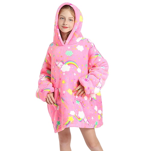 Kinder Mädchen Kapuzensweatshirt Einfarbig Grafik Batik Langarm Herbst Winter Täglich Baumwolle Lässig Normale Passform Image