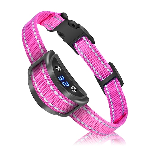 Hundetraining Anti-Bellen Halsband Schockhalsband Anti-Bark-Gerät Kabellos Hund Multi-Funktional Hunde Katzen Haustiere Wasserdicht Anti Bark Automatisch Wiederaufladbar Sicherheit Nylon Elektronik