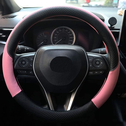 Auto Lenkradbezug Leder Universal 15 Zoll Fit Anti-Rutschamp;Ampere; Geruchsfrei Image