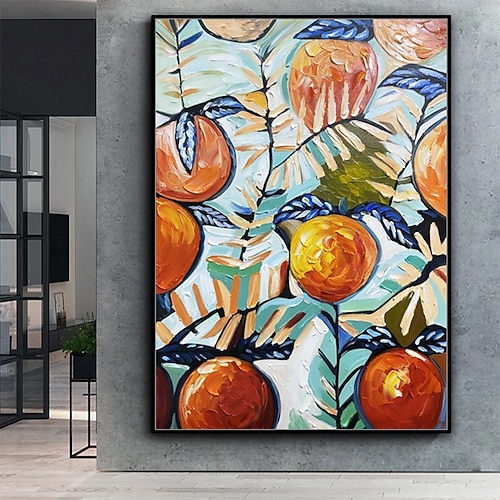 Mintura handgemachte abstrakte bunte Ölgemälde auf Leinwand, Wandkunst, Dekoration, modernes Bild für Heimdekoration, gerolltes, rahmenloses, ungedehntes Gemälde Image