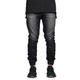 Herren Jeans Jogginghose Jogger Hose Hosen Tasche Einfarbig Komfort tragbar Outdoor Täglich Stilvoll Casual Schwarz Dunkelblau