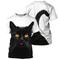 Herren Grafik Tiermotiv Katze T Shirt T-Shirt Kurzarm T-Shirt 3D-Druck Rundhalsausschnitt Hemd Vintage Mode Designer Outdoor Lässig Täglich Schwarz Gelb Orange Frühling Sommer Bekleidung S M L XL