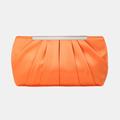 Damen Clutch Abendtasche Handgelenk-Tasche Seide Party Täglich Festtage Kette Hohe Kapazität Multi-Carry Feste Farbe Silber orange Farbe Schwarz