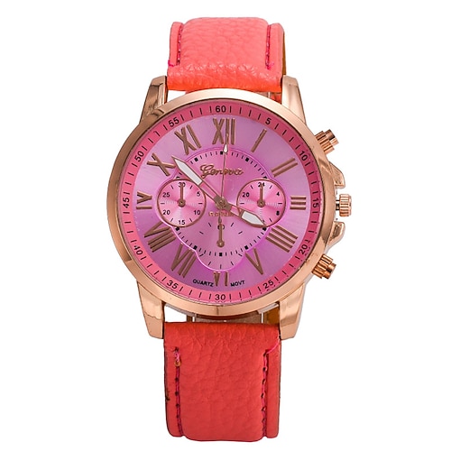 Valentinstag Geschenk für Frauen Quarz Uhr Outdoor Lässige Armbanduhr Analog Wasserdicht Lederarmband Uhr Image