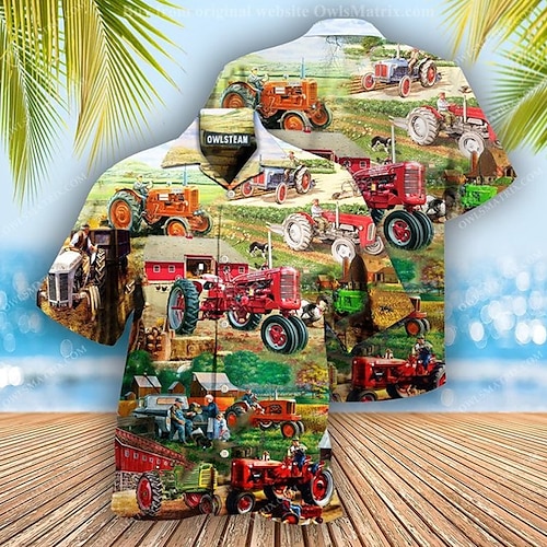 Kentucky Derby Herren Pferd Hemd Sommer Hawaiihemd Knopfhemd Kurzarm Tropisch Mode Hawaiianisch Lässig Hawaiianisch Ferien Sommer Frühling Umlegekragen Druck Button-Down Lustige Kentucky Derby-Shirts Image