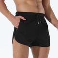 Herren kurze Sporthose Laufshorts kurze hosen Laufshorts Leichtathletik Kurze Hosen Kordelzug Tasche mit Reißverschluss Kurze Hose Sportlich Athlässigkeit Spandex Atmungsaktiv Schnelltrocknend Weich