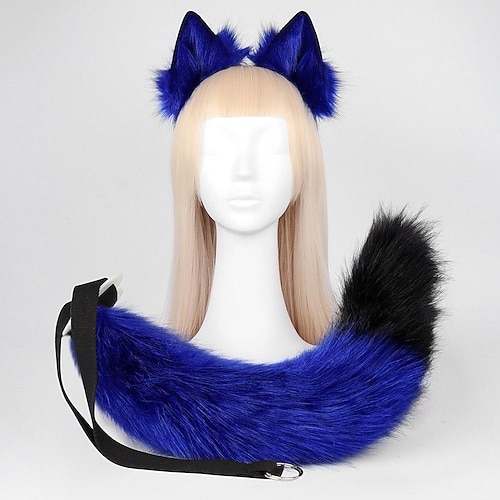 Fuchsschwanzclip Katzenohren Wolfspfoten Handschuhe Cosplay Kostüm Karneval ausgefallene Party Kostüm Accessoires
