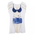 Frauenkörper Bikini Strand-Tuniken 3D Grafik Kleid Für Damen Erwachsene 3D-Druck Party