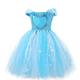 Frozen Prinzessin Elsa Kleid Blumenmädchen Kleid Tüll-Kleider Mädchen Film Cosplay Cosplay Frozen Weißer gefrorener Rock PT318-Gefrorener Rock Kindertag Maskerade Hochzeit kleid hochzeitsgast Kleid