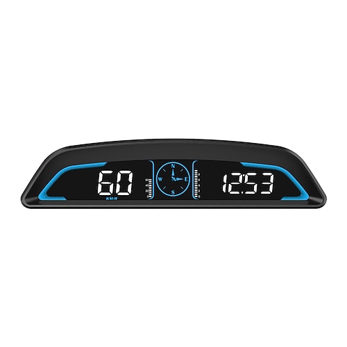 Digitaler GPS-Tachometer Universal-Headset Auto 5,5 Zoll großes LCD-Display Hud mit mph-Geschwindigkeits-Müdigkeits-Fahralarm Geschwindigkeitswarnung Tageskilometerzähler für alle Fahrzeuge Image