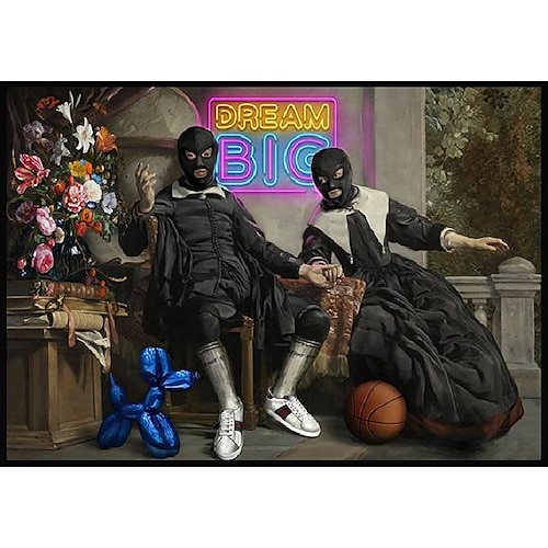 Vintage Leinwand Gemälde Poster maskierter Künstler Criss Bellini Druck Kunstwerke für Zuhause Wand Wohnzimmer Dekoration Bild cuadros Image