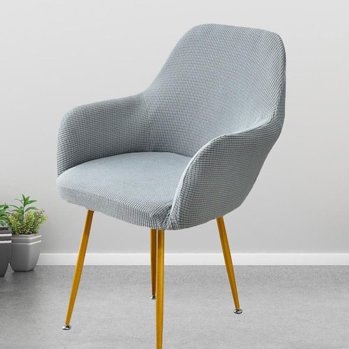 Küchenstuhlbezug aus einfarbigem, garngefärbtem Polyester Image