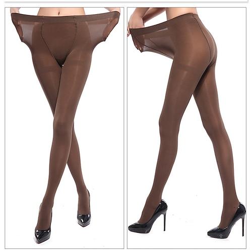 Damen Strümpfe Strumpfhose Kolbenheber Beinformung Hochelastisch Sexy C Hautfarben Schwarz Einheitsgröße
