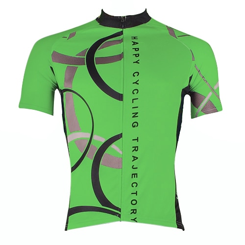 Herren Radtrikot Kreis Gemustert Lustig Kurzarm Fahhrad Trikot Oberteil mit 3 Gesäßtaschen Mountainbike MTB Straßenradsport Schnelltrocknend UV-beständig Frontreißverschluss Rückentasche Sport Wei Image