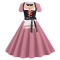 Halloween Oktoberfestbier Kostüm Kleid Maid Bayerisch Deutsch München Wiesn Damen Stoff im traditionellen Stil