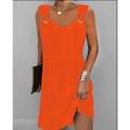 Damen Minikleid Weißes Kleid Abschlusskleid Freizeitkleid Trägerkleid Mode Streetwear Modern Outdoor Straße Täglich Normale Passform Ärmellos V Ausschnitt Schwarz Weiß Rosa Blau Sommer Frühling