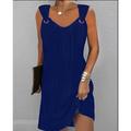 Damen Minikleid Weißes Kleid Abschlusskleid Freizeitkleid Trägerkleid Mode Streetwear Modern Outdoor Straße Täglich Normale Passform Ärmellos V Ausschnitt Schwarz Weiß Rosa Blau Sommer Frühling