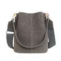 Damen Bucket-Taschen Schultertasche Tasche mit oberem Griff PU-Leder Täglich Feste Farbe Schwarz Braun Grau