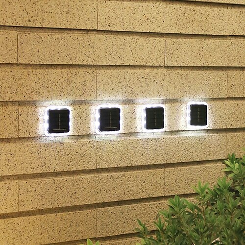 Solar-LED-Erdlicht im Freien, wasserdichte Wandleuchten, 8 LEDs, für Garten, Weg, Garten, Park, Rasen, Hof, Terrasse, Gehweg, Dekoration Image