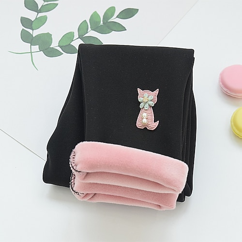 Kinder Mädchen Leggings Einfarbig Aktiv Schule 7-13 Jahre Frühling Blau Schwarz Rosa Image