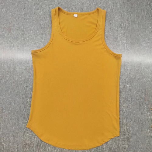 Herren Trainingshemd Funktions-Unterhemden Fitnesshemd Männer-Tops Rundhalsausschnitt Ärmellos Sport Natur Urlaub Ausgehen Casual Schnell Trocknend Feuchtigkeitsabsorbierend Atmungsaktiv Weich Glatt Image