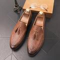 Herren Loafer Slip On Quasten-Müßiggänger Komfort-Müßiggänger Übergrössen Gewebte Schuhe Wanderschuhe Brautkleider schlicht Täglich Nappaleder Atmungsaktiv Rutschfest Tragen Sie Beweis Halbschuhe