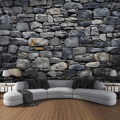 Wand-Steine zum Aufhängen, Wandteppich, Kunst, großer Wandteppich, Wanddekoration, Foto-Hintergrund, Decke, Vorhang, Zuhause, Schlafzimmer, Wohnzimmer, Dekoration Wandtuch XXL Natur Image