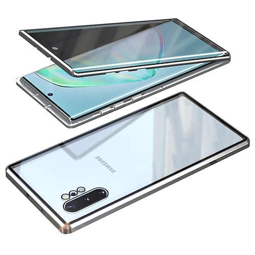 Handy Hülle Handyhüllen Für Samsung Galaxy S23 S22 S21 FE S21 Ultra Plus S20 Magnetische Adsorption Vollschutz Anti-Spionage Stoßfest Transparent Datenschutz Gehärtetes Glas Image