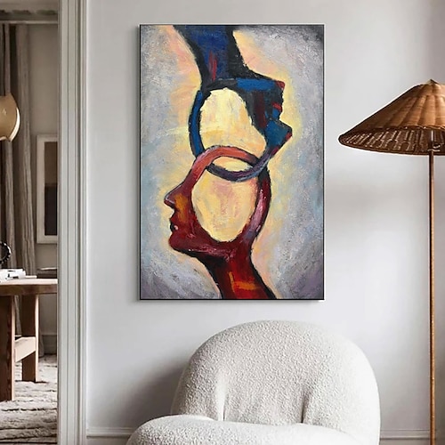 Ölgemälde handgefertigt großformatige Malerei handgemalte Wandkunst abstrakte moderne Menschen Leinwandmalerei Heimdekoration Dekor kein Rahmen nur Malerei Image