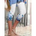 Damen Capri-Shorts Polyester Schmetterling Blau Brautkleider schlicht Wadenlänge Casual